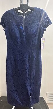 NWT J S Collection Blue Lace Dress Women's size 10